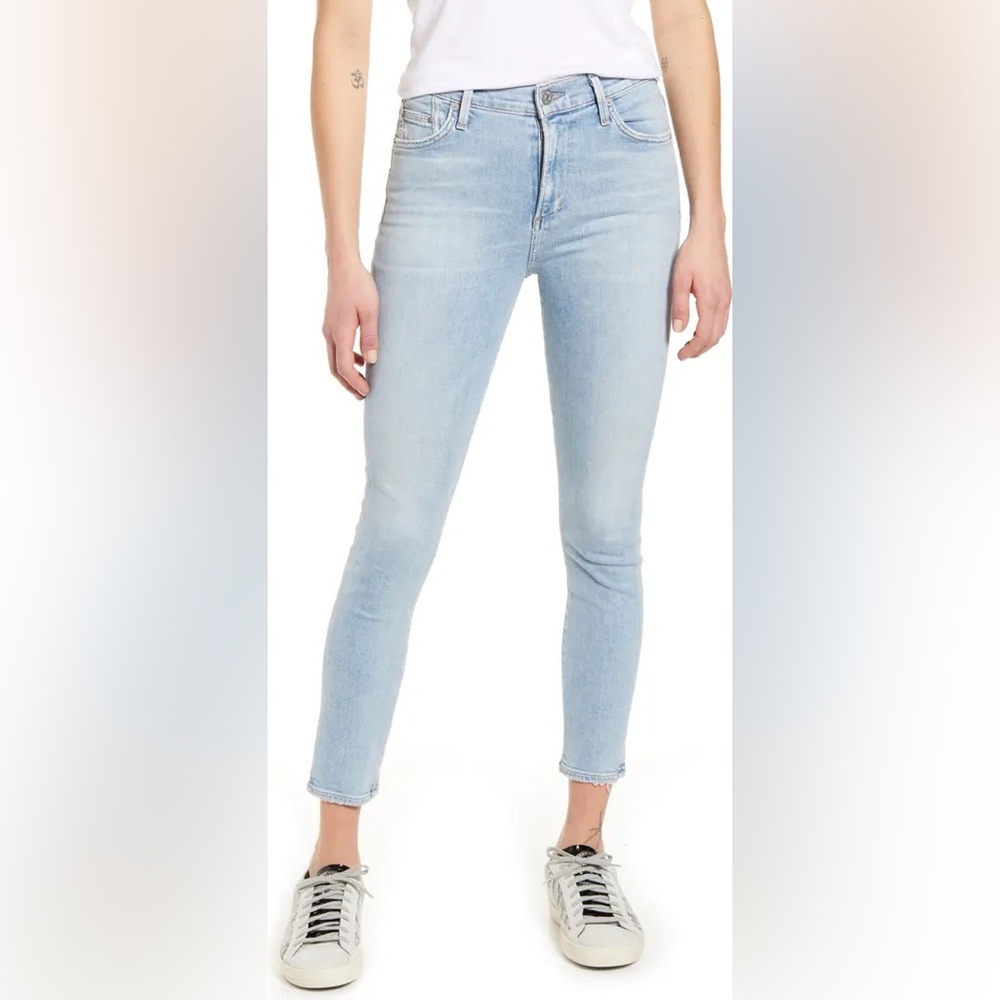 Citizens of Humanity rocket crop high rise skinny jean soft fade wash